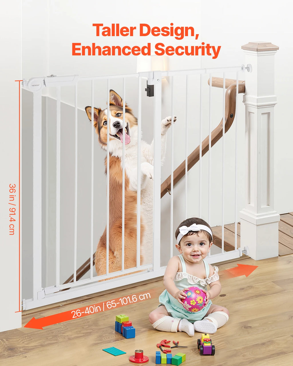 Adjustable Walk Through Dog Safety Gate