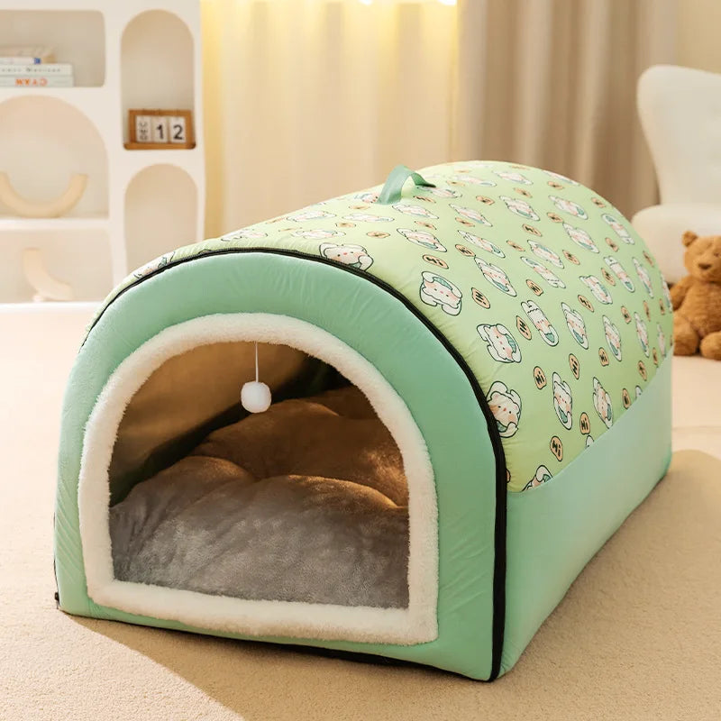 Warm Washable Dog House Winter Bed