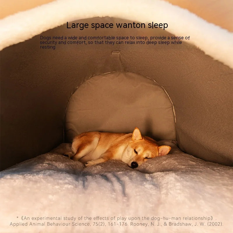 Warm Washable Dog House Winter Bed