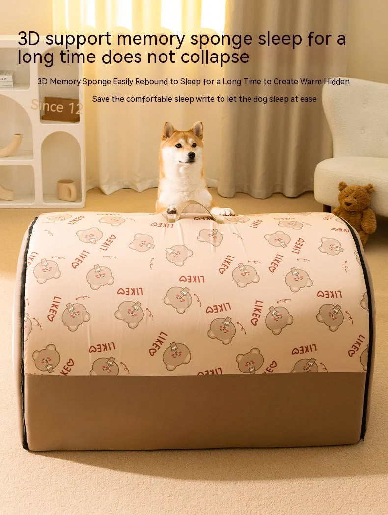 Warm Washable Dog House Winter Bed