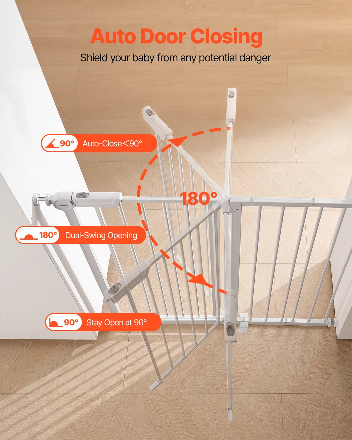 Adjustable Walk Through Dog Safety Gate