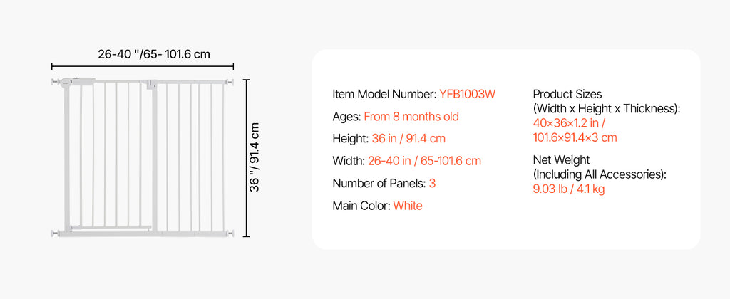Adjustable Walk Through Dog Safety Gate