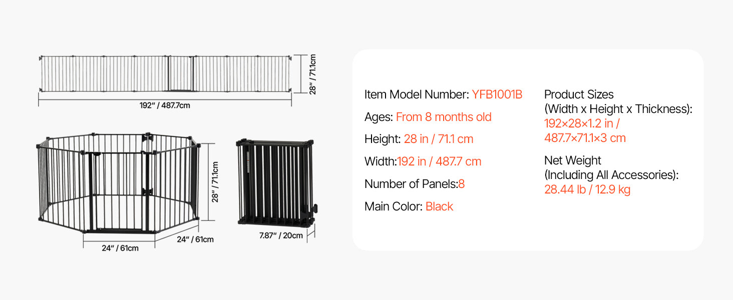 Adjustable Walk Through Dog Safety Gate