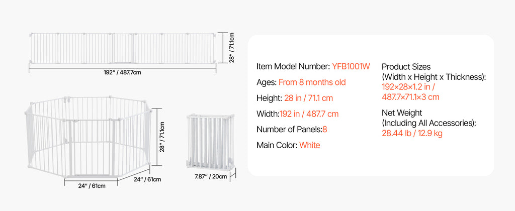 Adjustable Walk Through Dog Safety Gate
