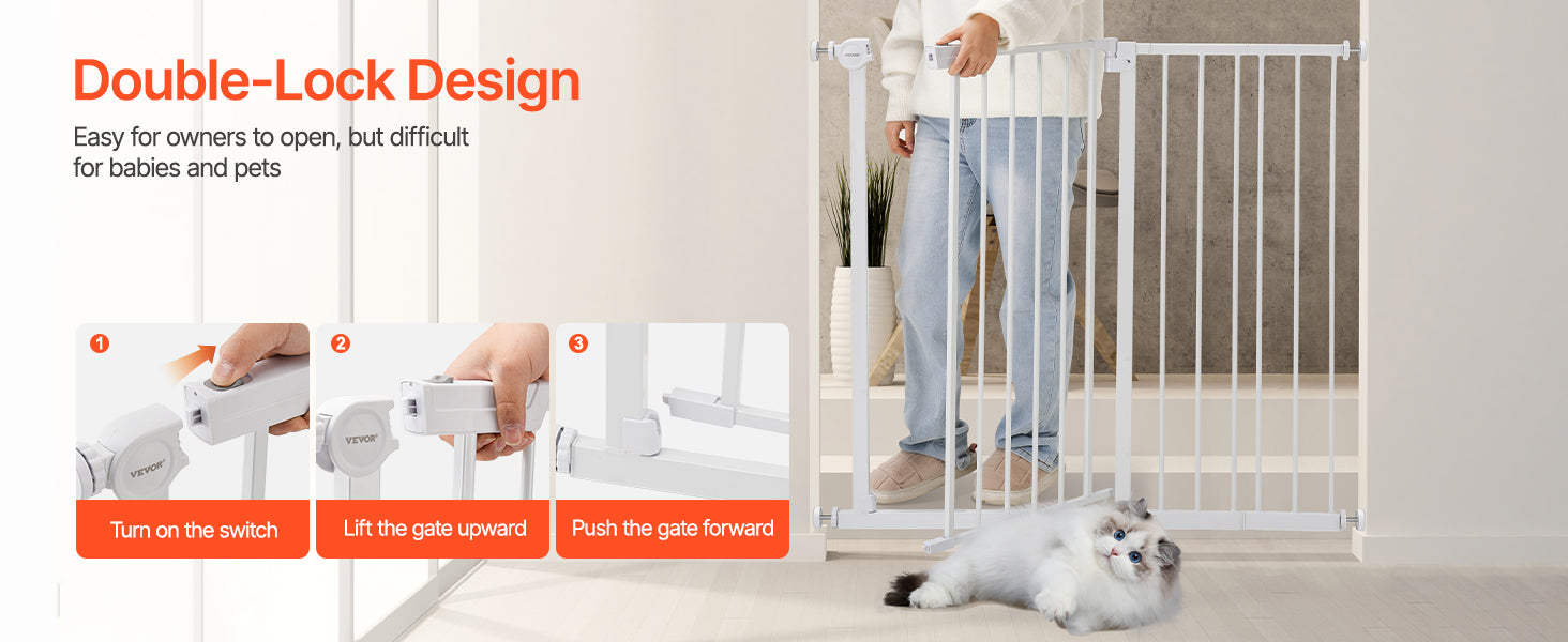 Adjustable Walk Through Dog Safety Gate