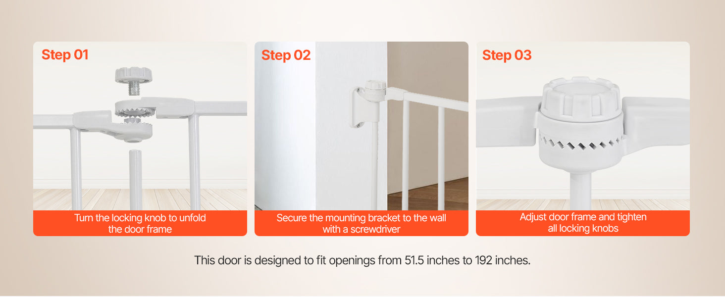 Adjustable Walk Through Dog Safety Gate
