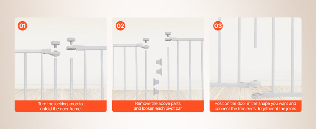 Adjustable Walk Through Dog Safety Gate